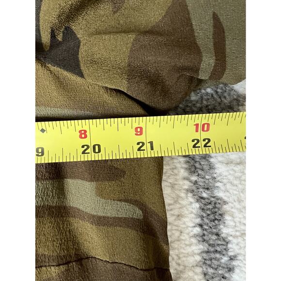 JOHNNY WAS Workshop 100% Silk Ciro Camo Embroidered Flare Sleeve Tunic Blouse - Picture 14 of 15